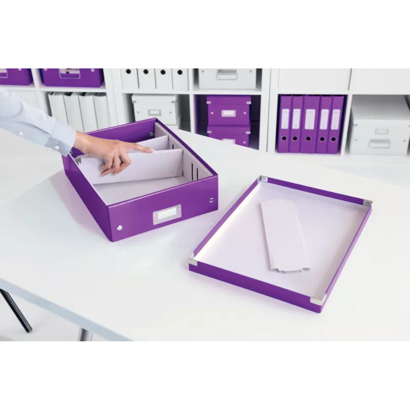 Leitz Click & Store WOW Μεσαίο κουτί οργάνωσης, μωβ, χαρτόνι, 880 g