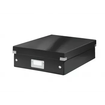 Leitz Click & Store WOW Μεσαίο κουτί οργάνωσης, μαύρο, χαρτόνι, 880 g
