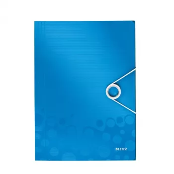 Leitz Φάκελος με 3 πτερύγια WOW PP A4, A4, πολυπροπυλένιο (PP), μπλε, μεταλλικό, κατακόρυφος, 150 φύλλα, 235 mm