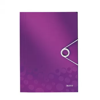 Leitz Φάκελος με 3 πτερύγια WOW PP A4, A4, πολυπροπυλένιο (PP), μεταλλικό, μωβ, κατακόρυφος, 150 φύλλα, 235 mm