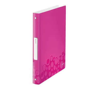 Leitz WOW Ringbuch, A4, πολυπροπυλένιο (PP), μεταλλικό, ροζ, 200 φύλλα, 2,5 cm, 257 mm