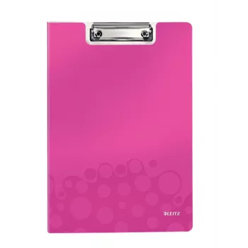 Leitz Πινακίδα με κλιπ με καπάκι WOW, A4, Polyfoam, ροζ, 75 φύλλα, 1 θήκη, 230 mm