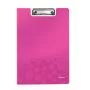 Leitz Πινακίδα με κλιπ με καπάκι WOW, A4, Polyfoam, ροζ, 75 φύλλα, 1 θήκη, 230 mm