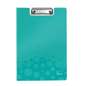 Leitz Πινακίδα με κλιπ με κάλυμμα WOW, A4, Polyfoam, μπλε, 75 φύλλα, 1 θήκη, 230 mm