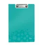 Leitz Πινακίδα με κλιπ με κάλυμμα WOW, A4, Polyfoam, μπλε, 75 φύλλα, 1 θήκη, 230 mm