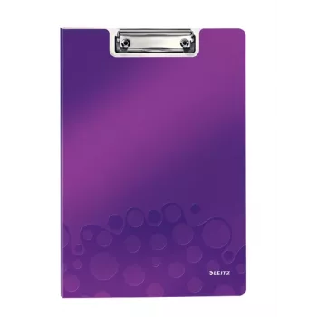 Leitz Πινακίδα με κλιπ με καπάκι WOW, A4, Polyfoam, μωβ, 75 φύλλα, 1 θήκη, 230 mm