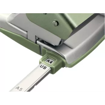 Leitz NeXXt Διακορευτής Style, 2 οπών 30 φύλλα μέταλλο, 30 φύλλα, πράσινο, ασημί, μέταλλο, 8 cm, A6, 107 mm