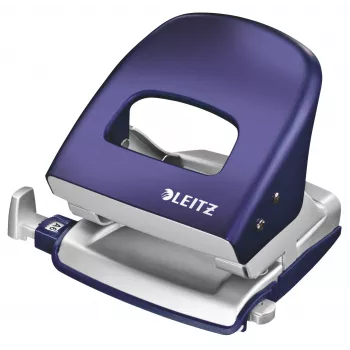 Leitz Hole Punch Style NeXXt, 2 οπών 30 φύλλα μέταλλο, 30 φύλλα, μπλε, 8 cm, A6, 380 g, 107 x 100 x 137 mm