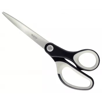 Leitz Titanium Ψαλίδι ποιότητας 205 mm, ενήλικες, ευθεία κοπή, μεμονωμένο, μαύρο, λευκό, ανοξείδωτο ατσάλι, ψαλίδι γραφείου
