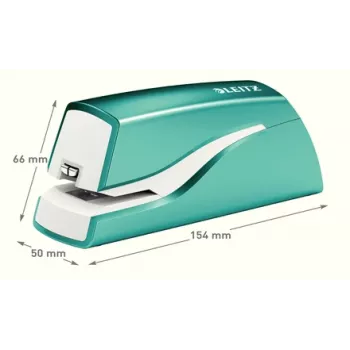 Leitz NeXXt Συρραπτικό με μπαταρία WOW 5566, 10 φύλλα, 1 cm, πλαστικό, μπλε, λευκό, μπαταρία, 50 mm