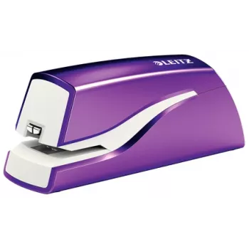 Leitz NeXXt συρραπτικό με μπαταρία WOW 5566, 10 φύλλα, 1 cm, πλαστικό, μωβ, λευκό, μπαταρία, 50 mm
