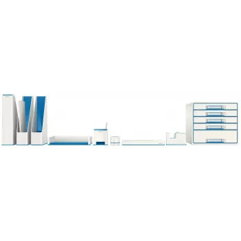 Leitz Θήκη εγγράφων WOW Dual Colour, πλαστικό, μπλε, μεταλλικό, A4, 267 mm, 336 mm, 49 mm
