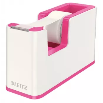 Leitz Επιτραπέζια συσκευή ταινίας WOW, 1,9 cm, 33 m, πολυστυρένιο, μεταλλικό, ροζ, 51 mm, 126 mm