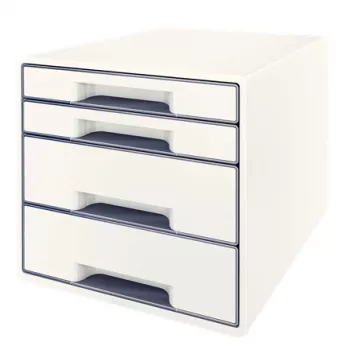 Leitz WOW Cube συρτάρι 4 συρτάρια, 4 συρτάρια, πλαστικό, λευκό, 1 τεμ., 287 mm, 270 mm