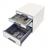 Leitz WOW Cube συρτάρι 4 συρτάρια, 4 συρτάρια, πλαστικό, λευκό, 1 τεμ., 287 mm, 270 mm