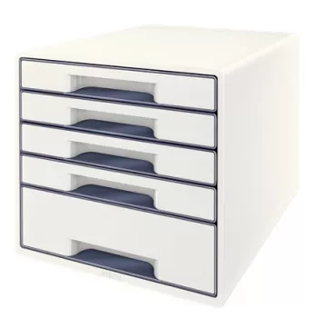 Leitz Drawer Cabinet WOW Cube 5-drawer, 5 συρτάρια, πλαστικό, λευκό, 1 τεμ., 270 mm, 287 mm