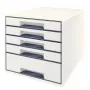Leitz Drawer Cabinet WOW Cube 5-drawer, 5 συρτάρια, πλαστικό, λευκό, 1 τεμ., 270 mm, 287 mm