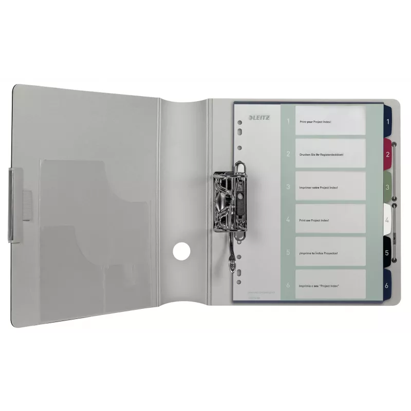 Leitz Index PC Printable 1-6 Style PP A4+, αριθμητικό ευρετήριο, πολυπροπυλένιο (PP), πολύχρωμο, κατακόρυφο, A4 Maxi, 245 mm