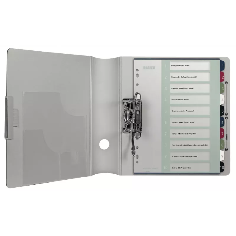 Leitz Index PC εκτυπώσιμο 1-10 Style PP A4+, αριθμητικό ευρετήριο με tabs, πολυπροπυλένιο (PP), πολύχρωμο, κατακόρυφο, A4 Maxi, 245 mm