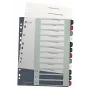 Leitz Index PC Printable 1-12 Style PP A4+, αριθμητικό ευρετήριο, πολυπροπυλένιο (PP), πολύχρωμο, κατακόρυφο, A4 Maxi, 245 mm