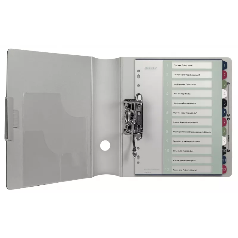 Leitz Index PC Printable 1-12 Style PP A4+, αριθμητικό ευρετήριο, πολυπροπυλένιο (PP), πολύχρωμο, κατακόρυφο, A4 Maxi, 245 mm