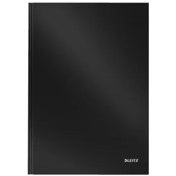 Leitz Notebook Solid Hardcover A4 καρό 90 γραμμάρια 80 φύλλα, μονόχρωμο, μαύρο, A4, 80 φύλλα, ματ, 80 g/m²