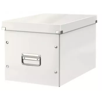 Leitz Box Click & Store WOW Cube μεγάλο κουτί αποθήκευσης, κουτί αποθήκευσης, λευκό, ορθογώνιο, χαρτόνι, μονόχρωμο, εσωτερικός χώρος