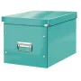 Leitz Box Click & Store WOW Cube μεγάλο κουτί αποθήκευσης, κουτί αποθήκευσης, τυρκουάζ, ορθογώνιο, χαρτόνι, μονόχρωμο, εσωτερικός χώρος