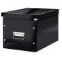 Leitz Box Click & Store WOW Cube μεγάλο κουτί αποθήκευσης, κουτί αποθήκευσης, μαύρο, ορθογώνιο, χαρτόνι, μονόχρωμο, εσωτερικός χώρος