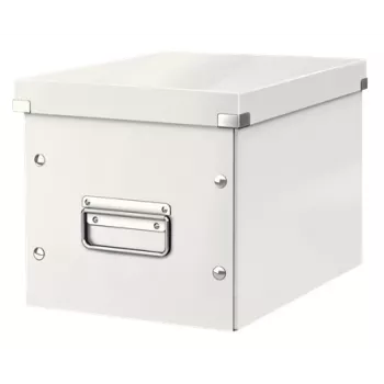 Leitz Click & Store WOW Cube μεσαίο κουτί αποθήκευσης, κουτί αποθήκευσης, λευκό, ορθογώνιο, χαρτόνι, μονόχρωμο, εσωτερικός χώρος