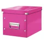 Leitz κουτί αποθήκευσης Click & Store WOW Cube Medium, φούξια, χαρτόνι, 260 mm, 260 mm, 240 mm