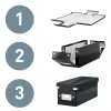 Leitz κουτί αποθήκευσης Click & Store WOW Cube Medium, τυρκουάζ, χαρτόνι, 260 mm, 260 mm, 240 mm