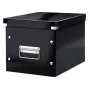 Leitz Click & Store WOW Cube Medium Storage Box, κουτί αποθήκευσης, μαύρο, ορθογώνιο, χαρτόνι, μονόχρωμο, εσωτερικός χώρος
