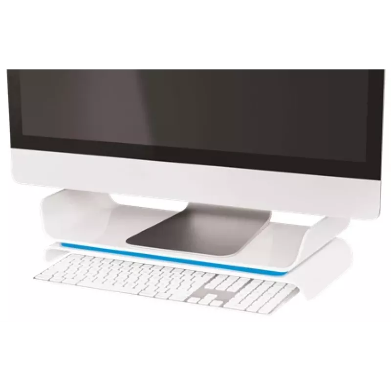 Leitz Βάση οθόνης ρυθμιζόμενη Ergo WOW, 68,6 cm (27 ίντσες), ρύθμιση ύψους, μπλε, λευκό