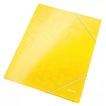 Leitz Φάκελος με 3 πτερύγια WOW Card/POB A4, φάκελος παρουσίασης, A4, πολυπροπυλένιο (PP), κίτρινο, 250 φύλλα, 80 g/m²