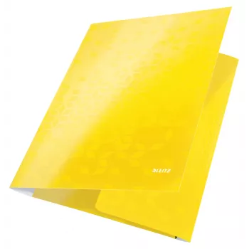 Leitz Φάκελος με 3 πτερύγια WOW Card/POB A4, φάκελος παρουσίασης, A4, πολυπροπυλένιο (PP), κίτρινο, 250 φύλλα, 80 g/m²