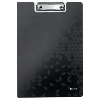 Leitz Πινακίδα με κλιπ με κάλυμμα WOW, A4, Polyfoam, μαύρο, 75 φύλλα, 1 θήκη, 230 mm
