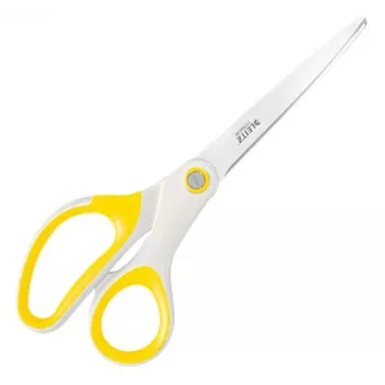 Leitz WOW Titanium Ψαλίδι γραφείου 205 mm, ενήλικες, ευθεία κοπή, μεμονωμένο, λευκό, κίτρινο, ανοξείδωτο ατσάλι, ψαλίδι γραφείου