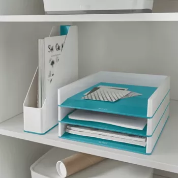 Leitz Συλλογέας περιοδικών WOW Dual Colour, μωβ, λευκό, πλαστικό, A4, 73 mm, 272 mm, 318 mm
