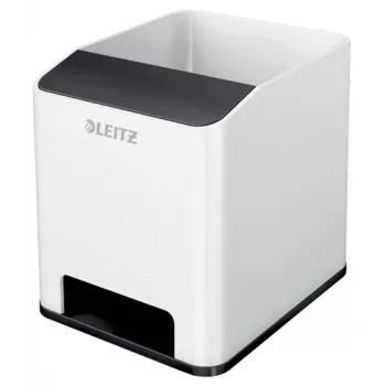 Leitz Sound Θήκη στυλό WOW, μαύρο, λευκό, πολυστυρόλιο, 90 mm, 101 mm, 100 mm, 140 g