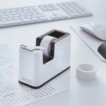 Leitz Συσκευή ταινίας WOW, 1,9 cm, 33 m, πολυστυρόλιο (PS), μαύρο, λευκό, 51 mm, 126 mm