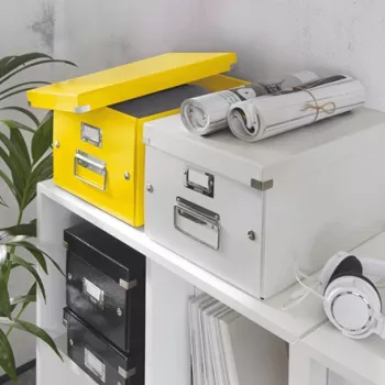 Leitz Click & Store WOW Μεσαία θήκη αποθήκευσης, κίτρινο, χαρτόνι, 281 mm, 370 mm, 200 mm, 900 g