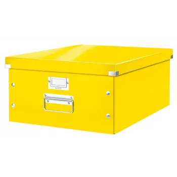 Leitz Click & Store WOW Μεγάλη θήκη αποθήκευσης, κίτρινο, χαρτόνι, 369 mm, 482 mm, 200 mm