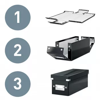 Leitz Click & Store WOW Μεγάλη θήκη αποθήκευσης, κίτρινο, χαρτόνι, 369 mm, 482 mm, 200 mm