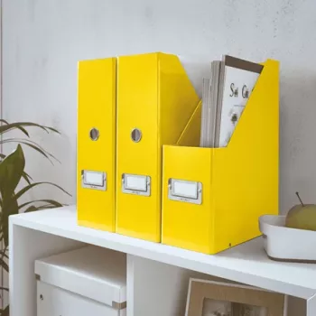 Leitz Click & Store WOW Συλλογέας περιοδικών, κίτρινο, χαρτόνι, 103 mm, 253 mm, 330 mm, 95 x 245 x 310 mm