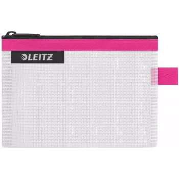Leitz Travel Pouch αδιάβροχη WOW Small, unisex, τσάντα αξεσουάρ, μικρή, φερμουάρ, αδιάβροχη, ροζ