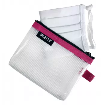 Leitz Travel Pouch αδιάβροχη WOW Small, unisex, τσάντα αξεσουάρ, μικρή, φερμουάρ, αδιάβροχη, ροζ