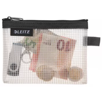Leitz Travel Pouch αδιάβροχη WOW Small, unisex, τσάντα αξεσουάρ, μικρή, φερμουάρ, αδιάβροχη, μαύρη
