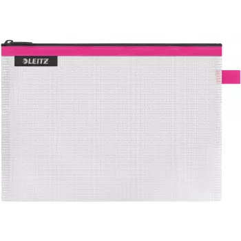 Leitz Travel Pouch αδιάβροχη WOW Medium, unisex, τσάντα αξεσουάρ, Medium, φερμουάρ, αδιάβροχη, ροζ