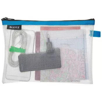 Leitz Travel Pouch αδιάβροχη WOW Medium, unisex, τσάντα αξεσουάρ, Medium, φερμουάρ, αδιάβροχη, μπλε